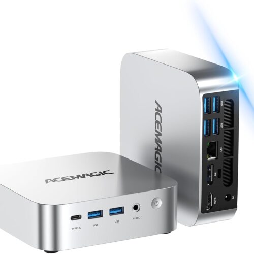 ACEMAGIC Mini Gaming PC 32GB Dual DDR5 5600MHz 1TB PCIe 4.0 SSD Mini PC, Micro Desktop Mini