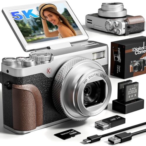 5K 64MP Digital Camera for Photography &  Vlogging