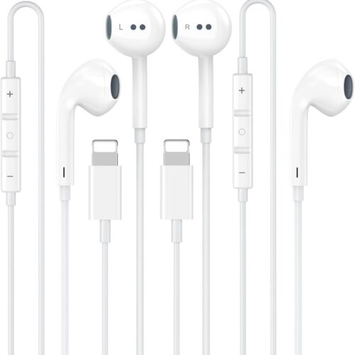 2 Pack-Wired Headphones for iPhone 14 13 12 Earbud